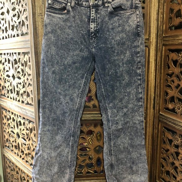 M.i.h. Marty Crop Flare Jeans Pink Acid Wash 29 - Picture 5 of 5